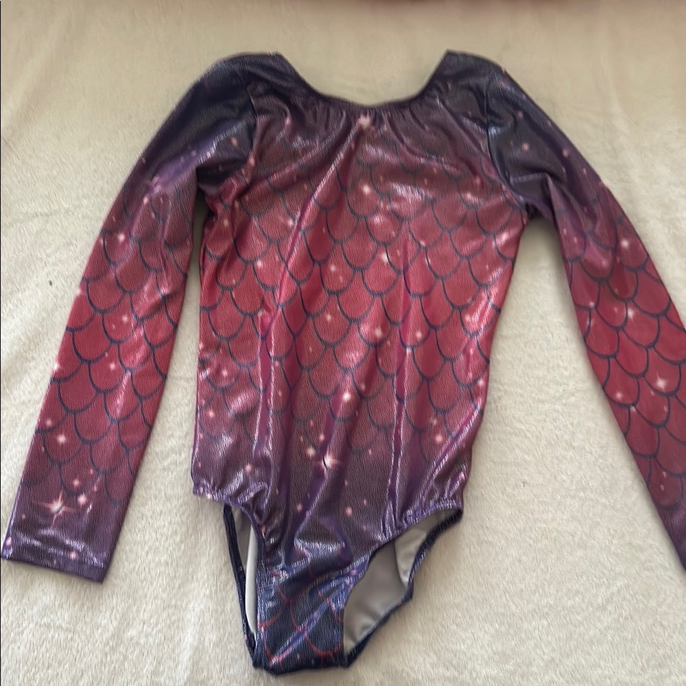 Purple and Pink Mermaid Scale Leotard